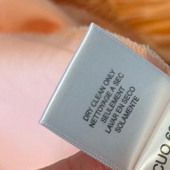 BCBG Silk Lace Eyelet Babydoll Dress Large Peach Spaghetti Strap y2k Party - Picture 12 of 15